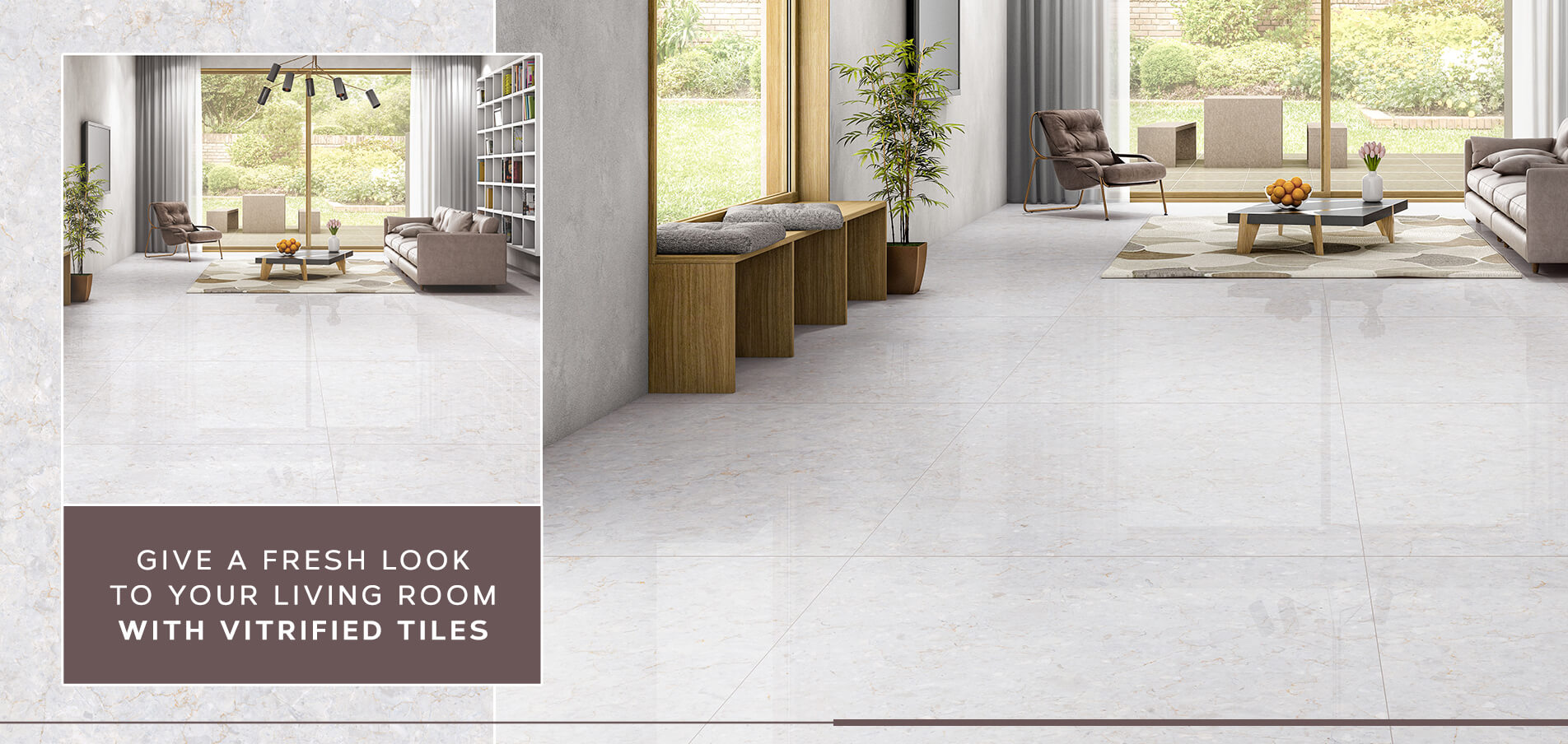 Give Your Living Room a Fresh Look with Vitrified Tiles