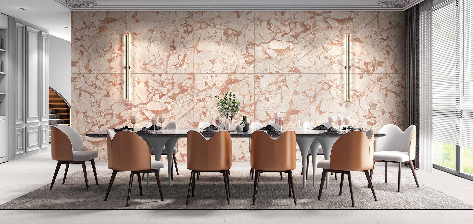 A Peachy Affair in Tile Design