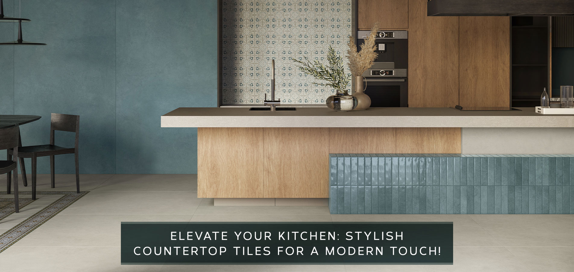 Elevate Your Kitchen with Stylish Countertop Tiles by Simpolo