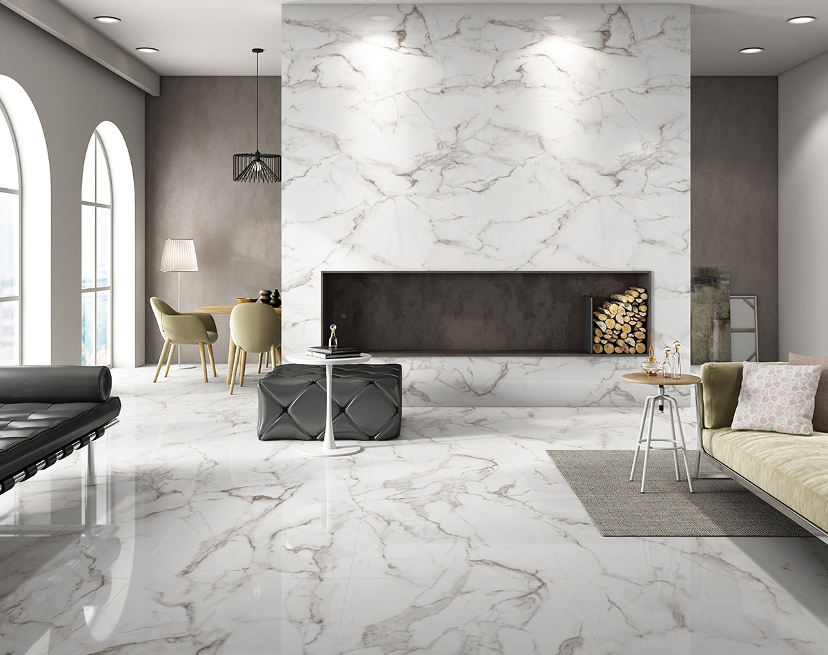 Stunning Living Room Designs with Simpolo Ceramic Tiles